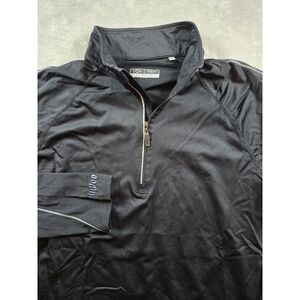 Callaway Mens Weather Series Quarter 1/4 Zip Golf‎ Sweater Sz L Nylon HyVee Logo
